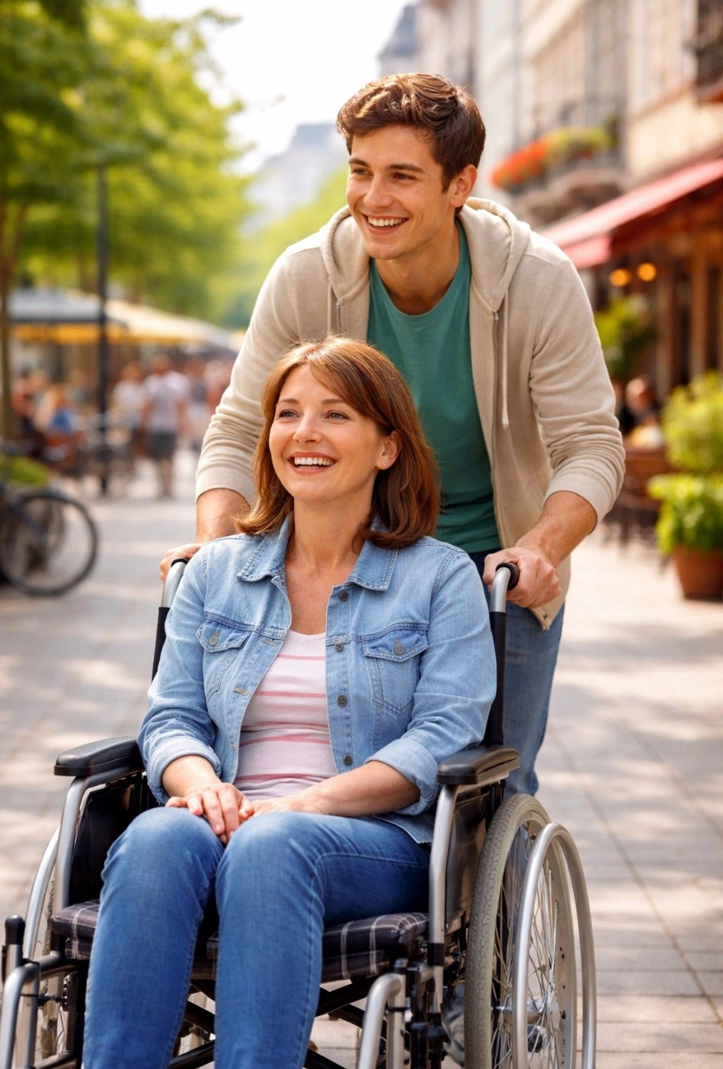 Soziale Teilhabe Kilian und Partner - sozialpädagogische Hilfe - zwei Personen, die gemeinsam Zeit im Freien verbringen